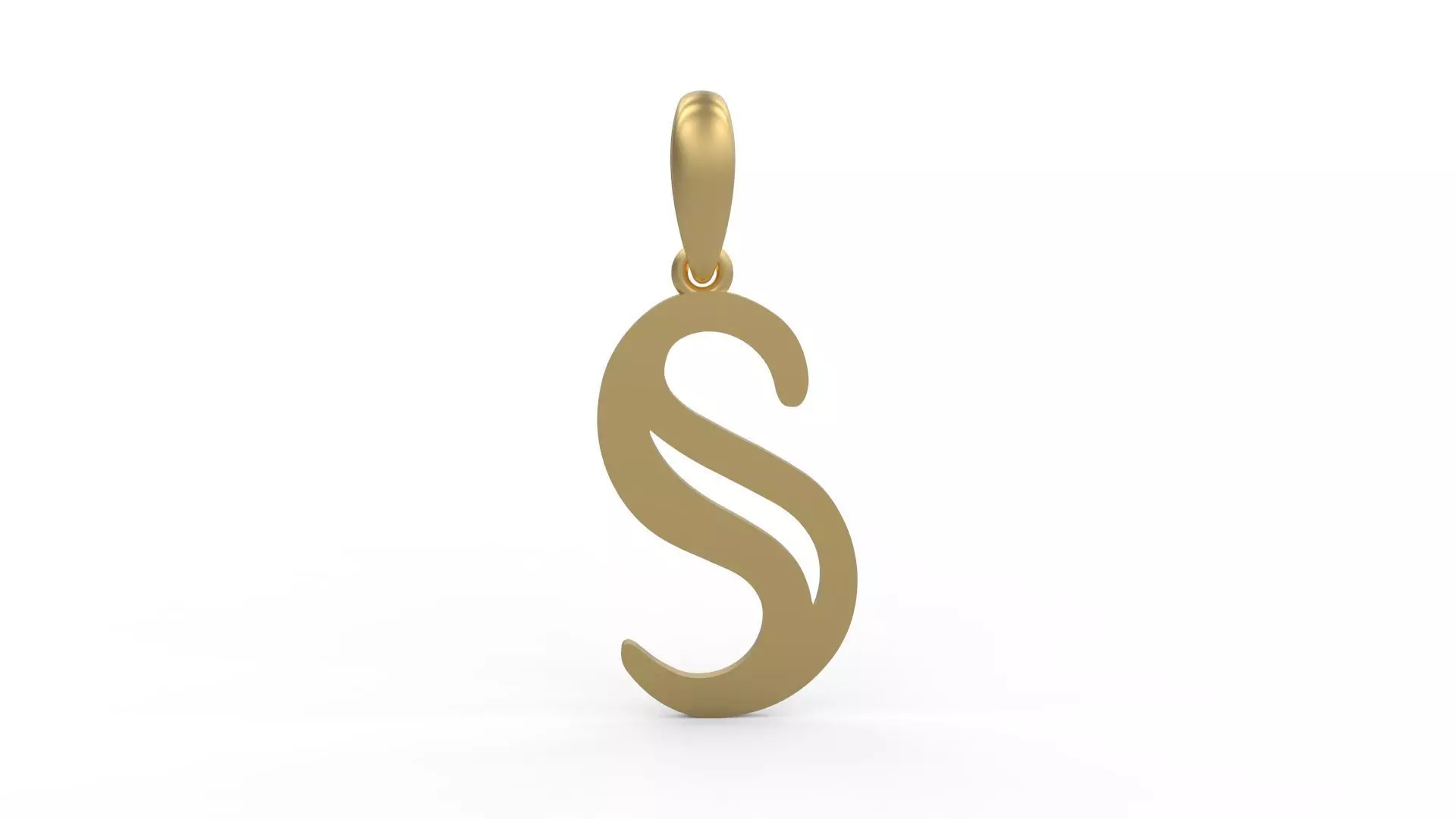 Initial Letters Pendant Baby Monkey S 3D print model_0