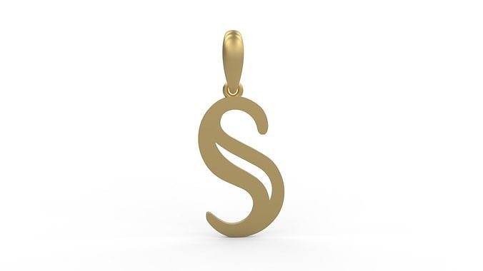 Initial Letters Pendant Baby Monkey S 3D print model