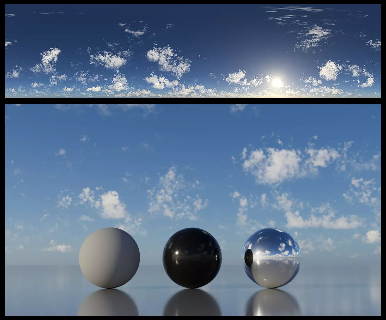 Skydome HDR - Blue Sky Cumulus - 2 Texture_0