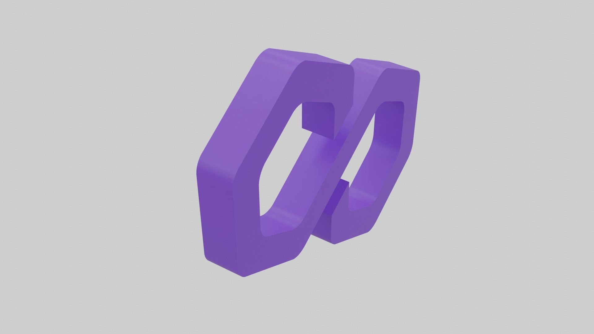 Polygon Matic Cryptocurrency Logo 3D Model  3D model_2