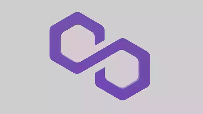 Polygon Matic Cryptocurrency Logo 3D Model  3D model