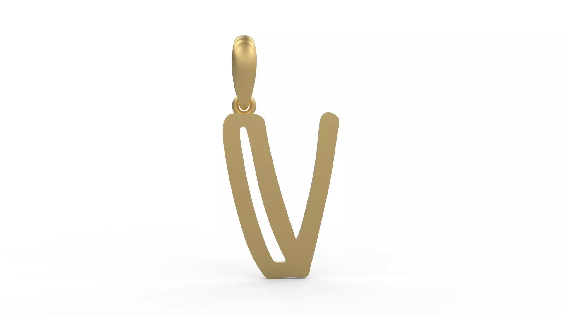 Initial Letters Pendant Baby Monkey V 3D print model_0