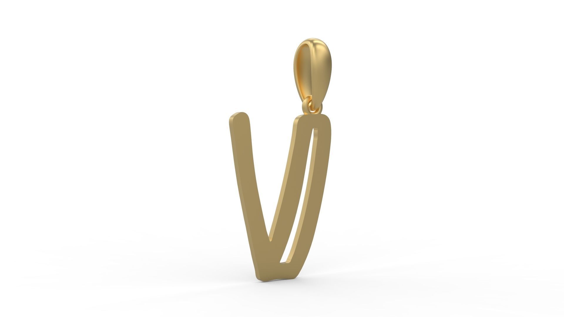 Initial Letters Pendant Baby Monkey V 3D print model_3