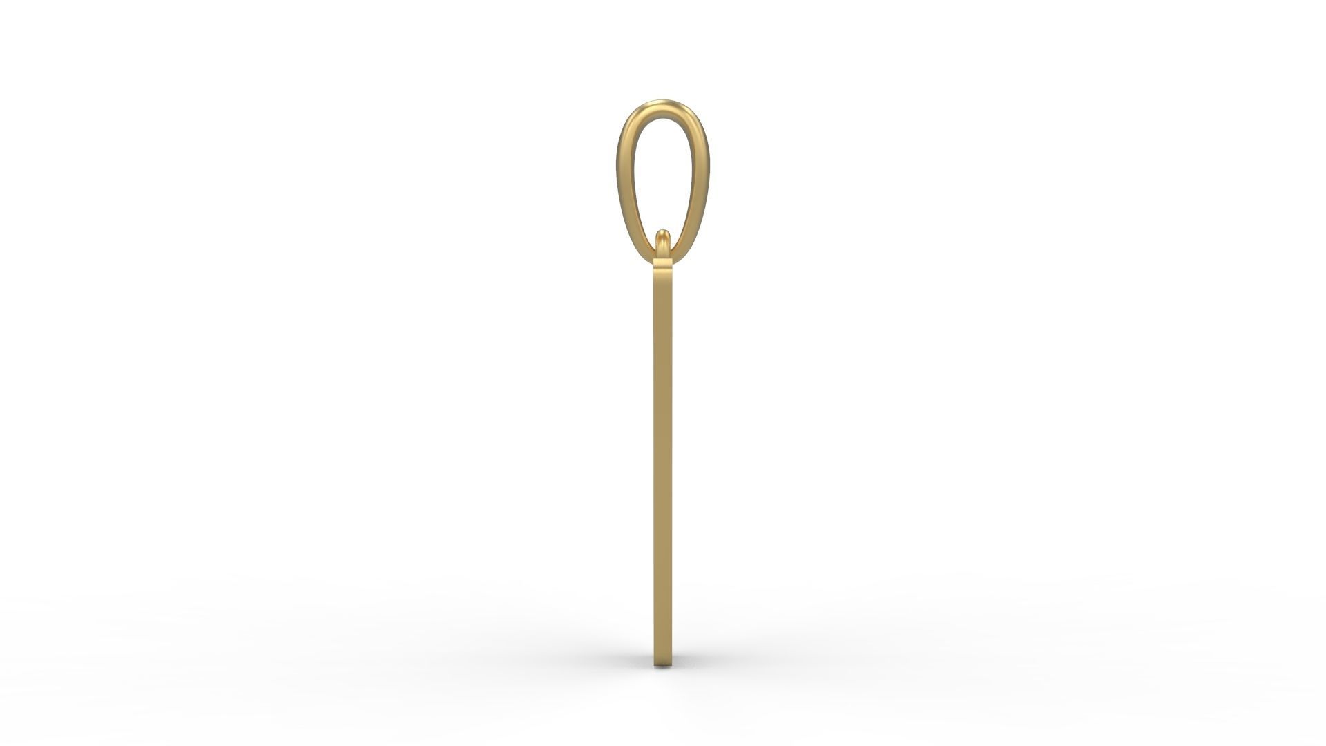 Initial Letters Pendant Baby Monkey V 3D print model_2