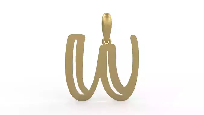 Initial Letters Pendant Baby Monkey W