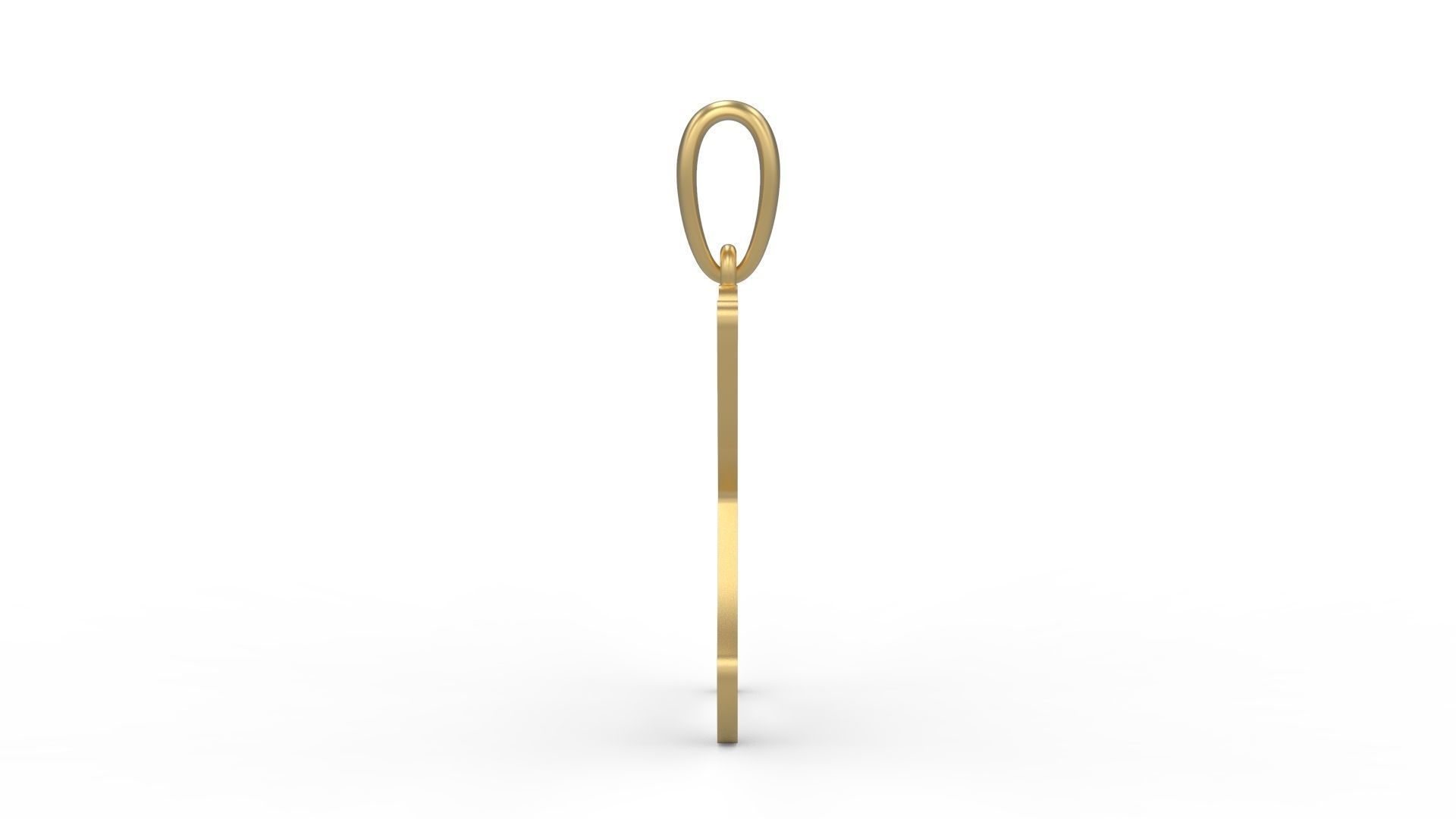 Initial Letters Pendant Baby Monkey X 3D print model_2