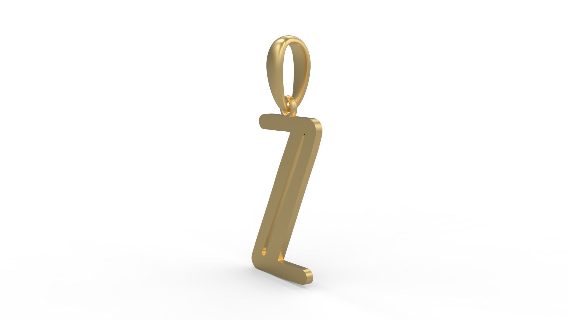 Initial Letters Pendant Baby Monkey Z 3D print model_1