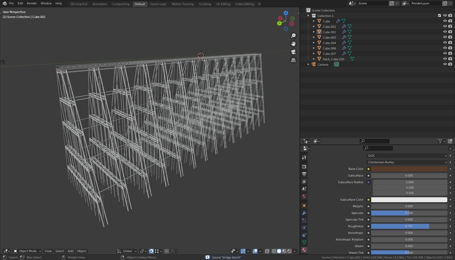 RAILWAY BRIDGE WILD WEST 3D model_9