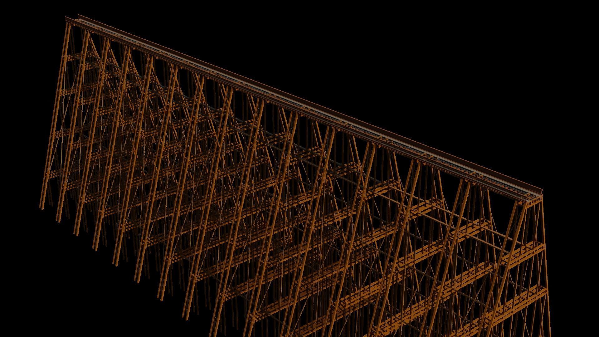 RAILWAY BRIDGE WILD WEST 3D model_11