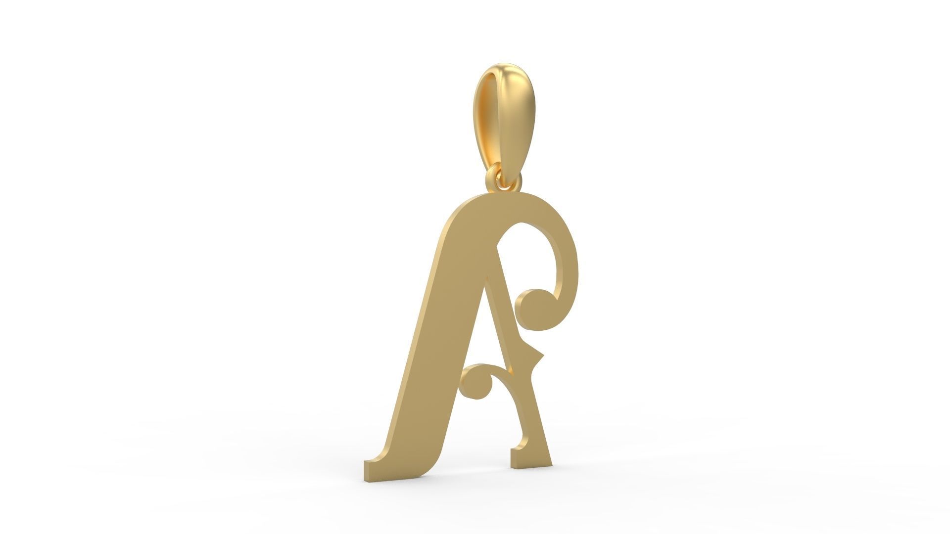 Initial Letters Pendant Banthern A 3D print model_3