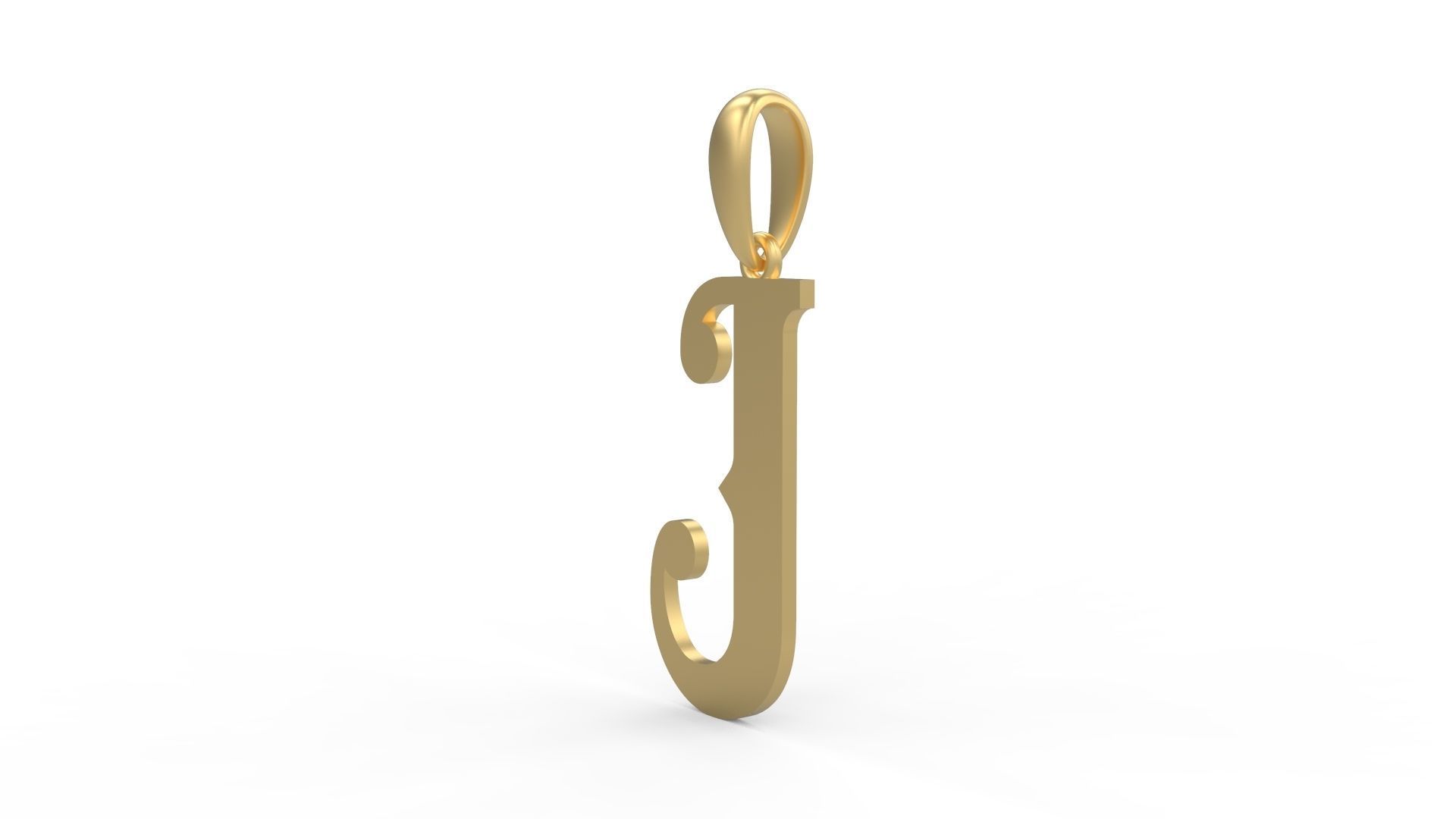 Initial Letters Pendant Banthern J 3D print model_1