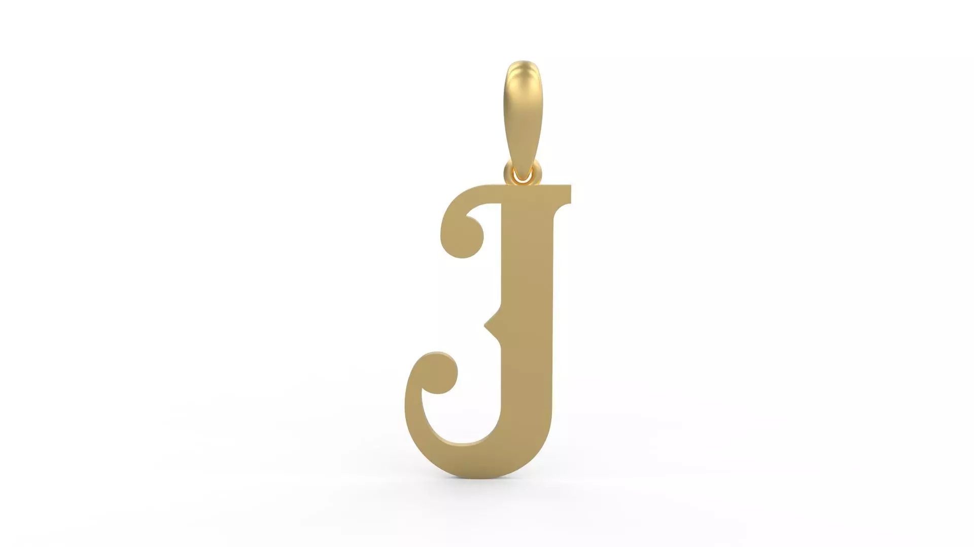 Initial Letters Pendant Banthern J 3D print model_0
