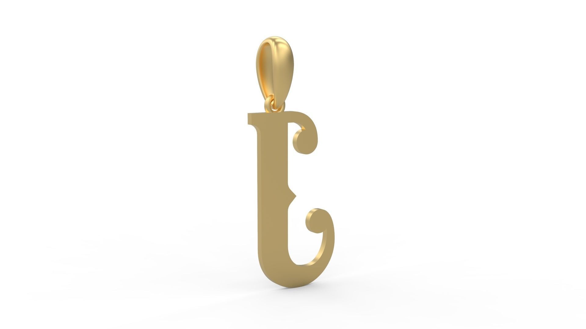 Initial Letters Pendant Banthern J 3D print model_3