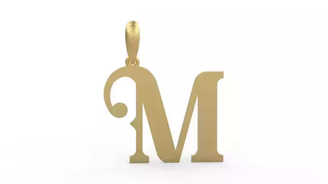 Initial Letters Pendant Banthern M