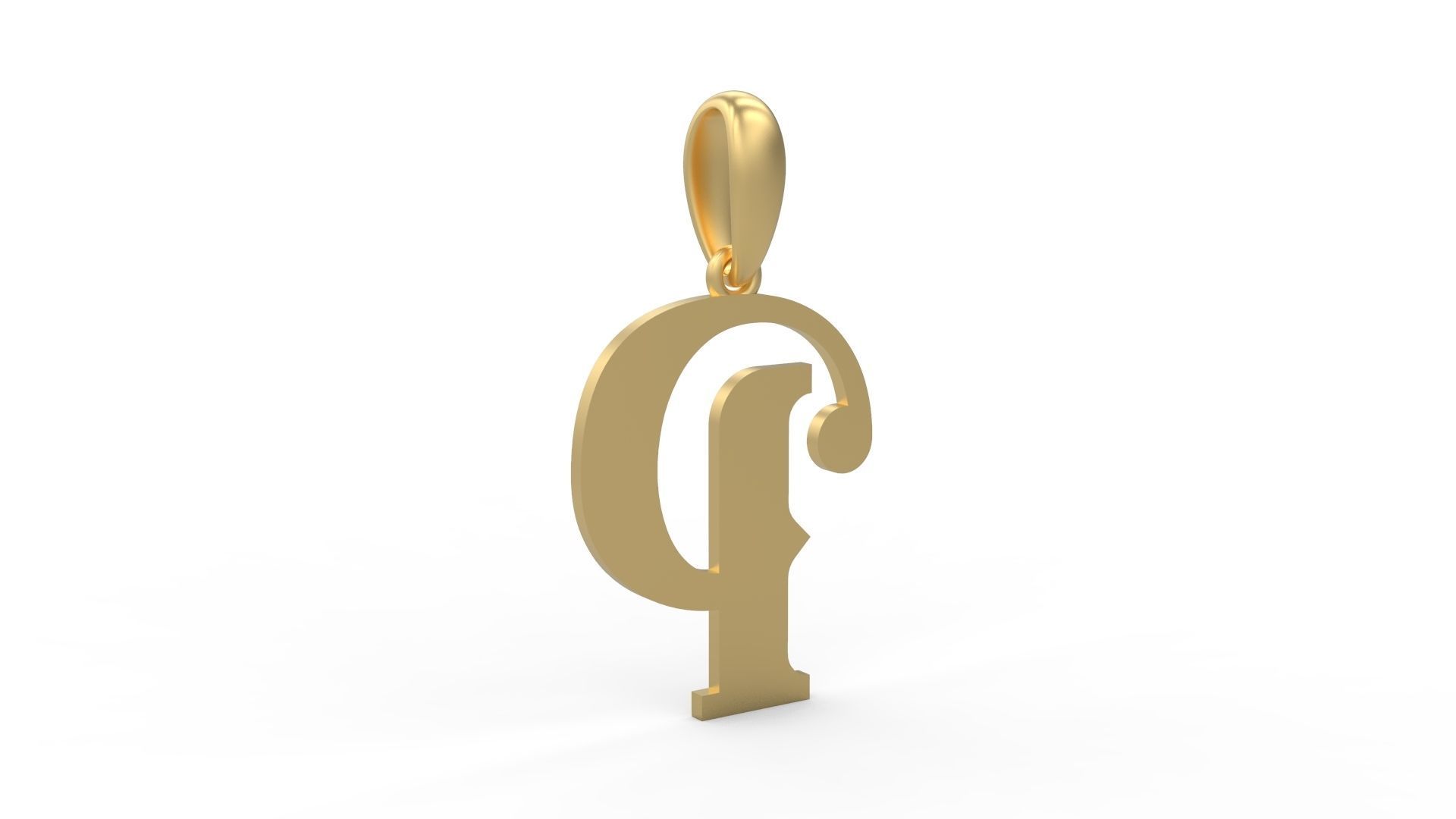Initial Letters Pendant Banthern P 3D print model_3