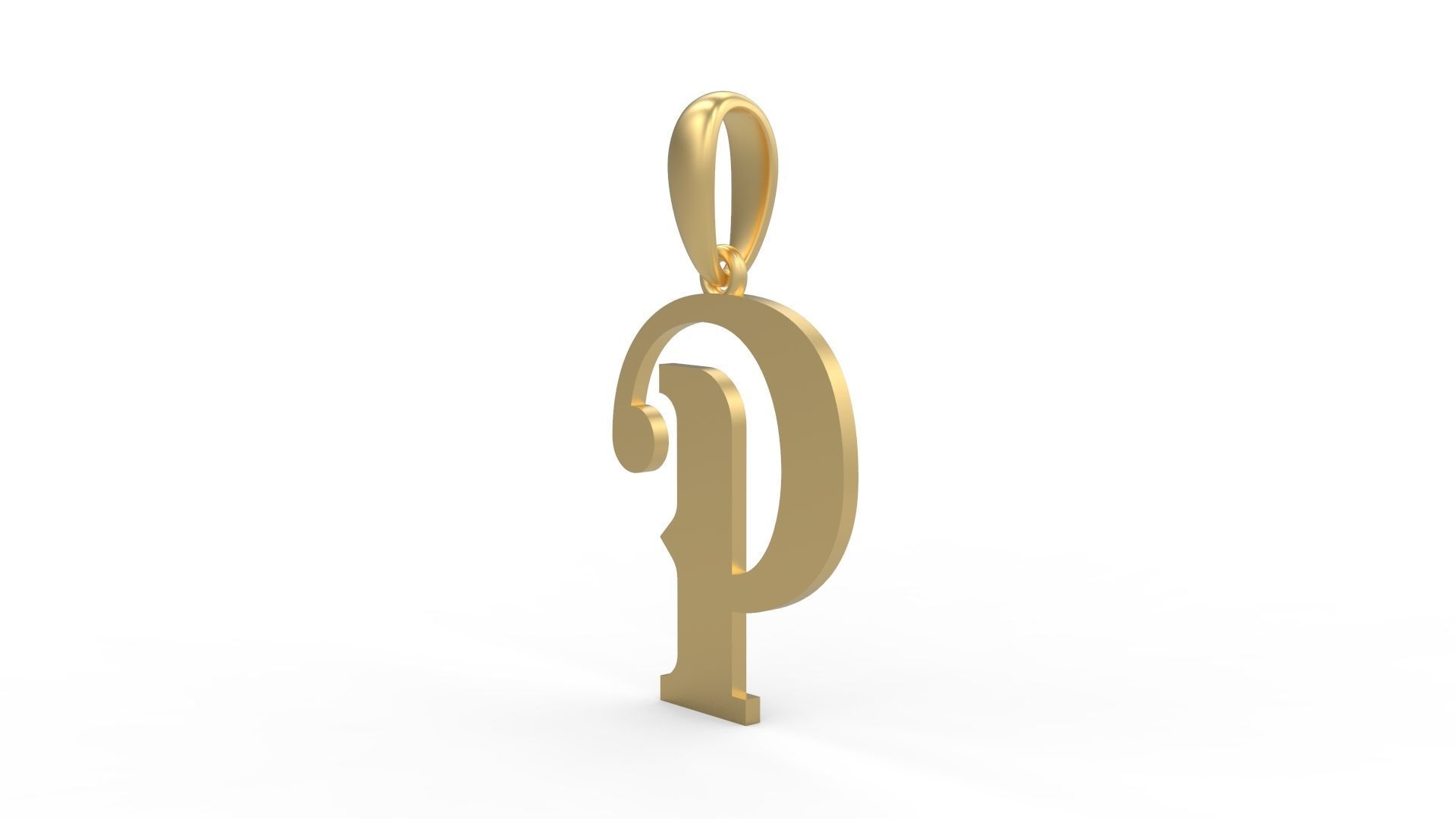 Initial Letters Pendant Banthern P 3D print model_1