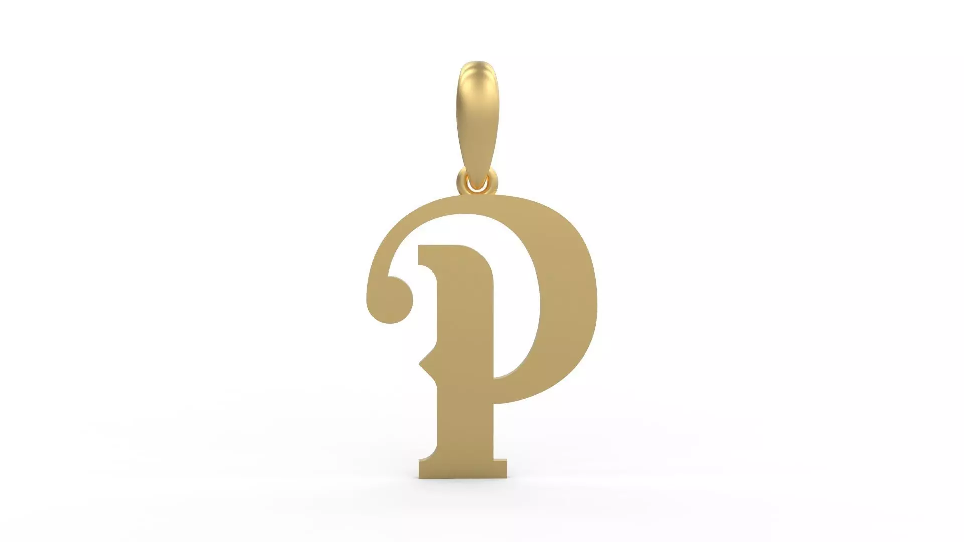 Initial Letters Pendant Banthern P 3D print model_0