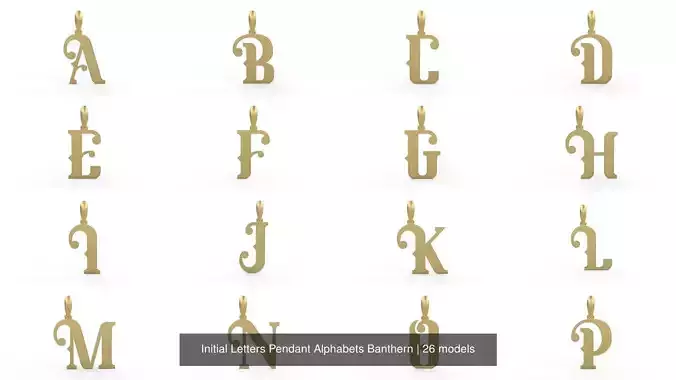 Initial Letters Pendant Alphabets Banthern
