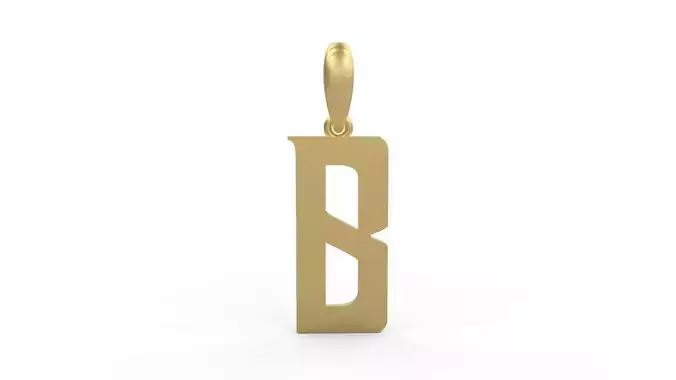 Initial Letters Pendant BASTERU B 3D print model