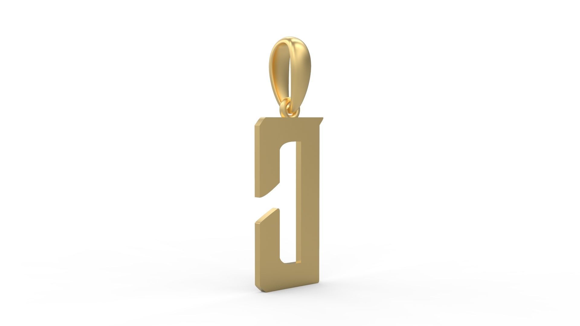 Initial Letters Pendant BASTERU C 3D print model_3