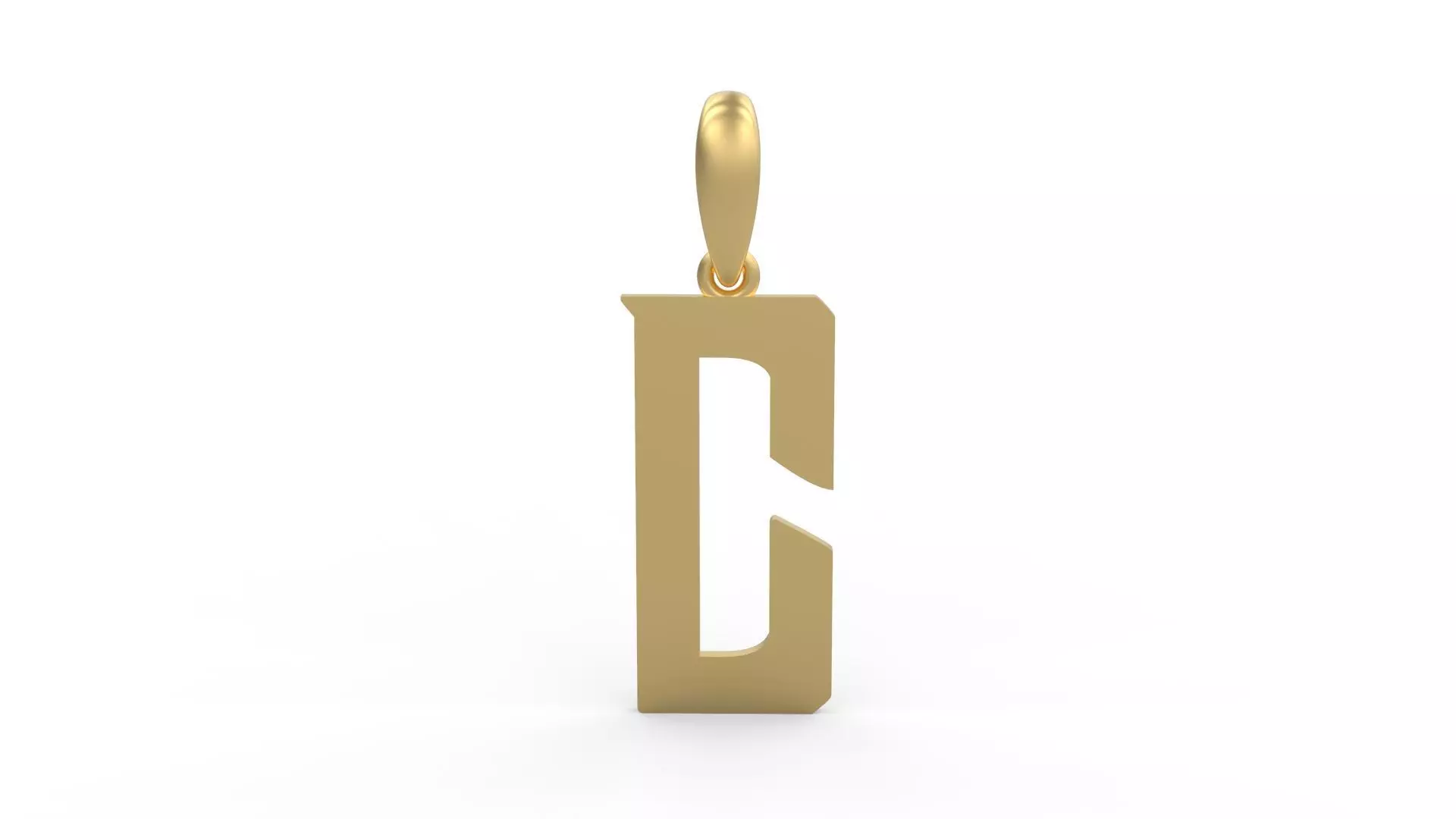 Initial Letters Pendant BASTERU C 3D print model_0