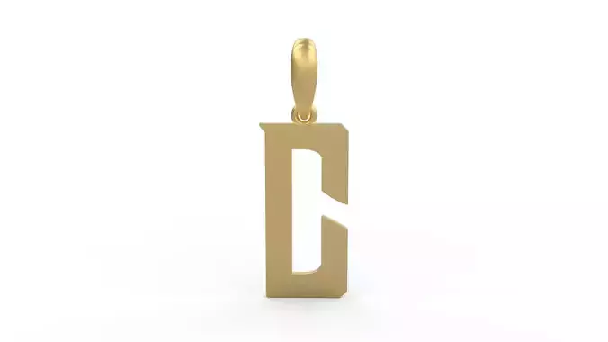 Initial Letters Pendant BASTERU C 3D print model