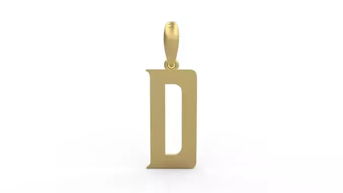 Initial Letters Pendant BASTERU D 3D print model