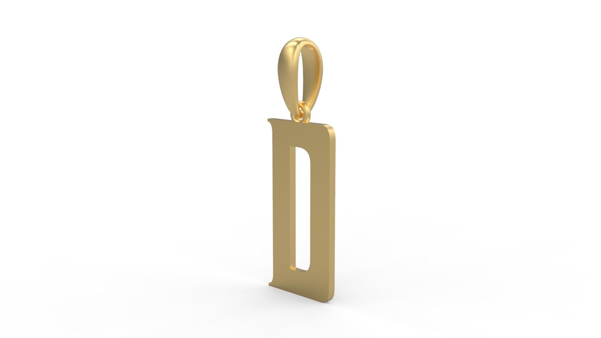 Initial Letters Pendant BASTERU D 3D print model_1