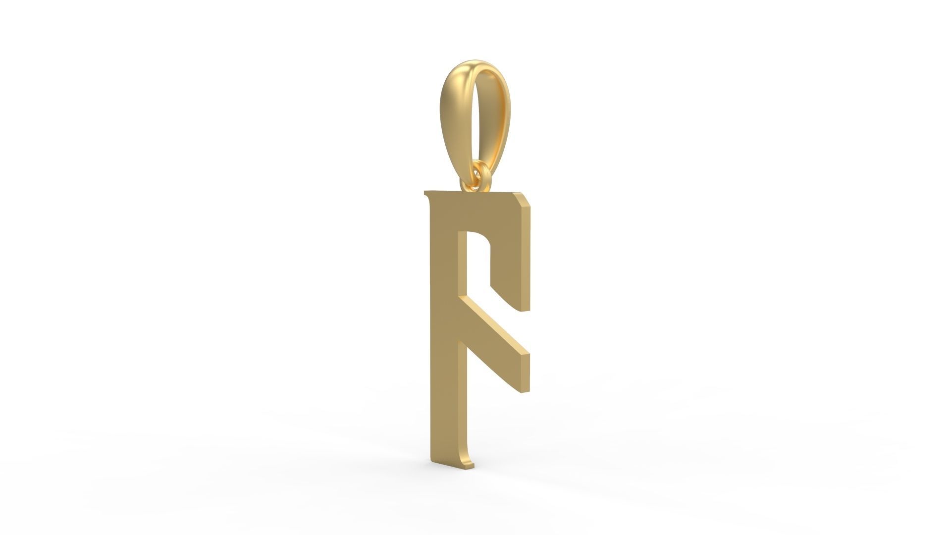 Initial Letters Pendant BASTERU F 3D print model_1