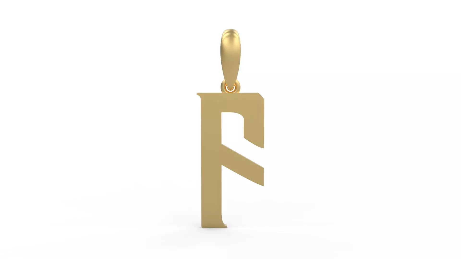 Initial Letters Pendant BASTERU F 3D print model_0