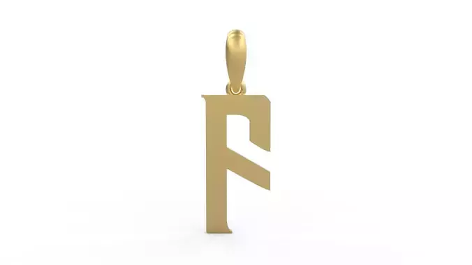 Initial Letters Pendant BASTERU F 3D print model