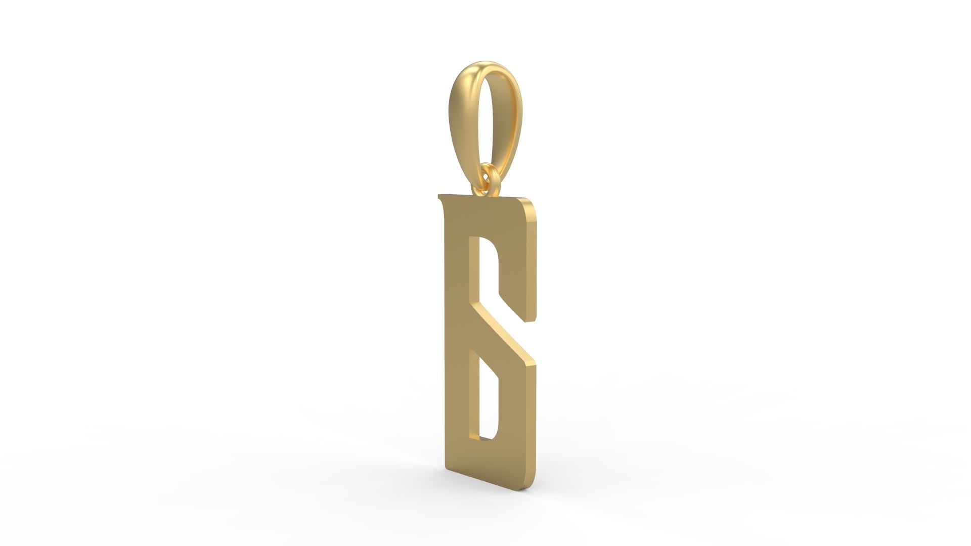 Initial Letters Pendant BASTERU G 3D print model_1