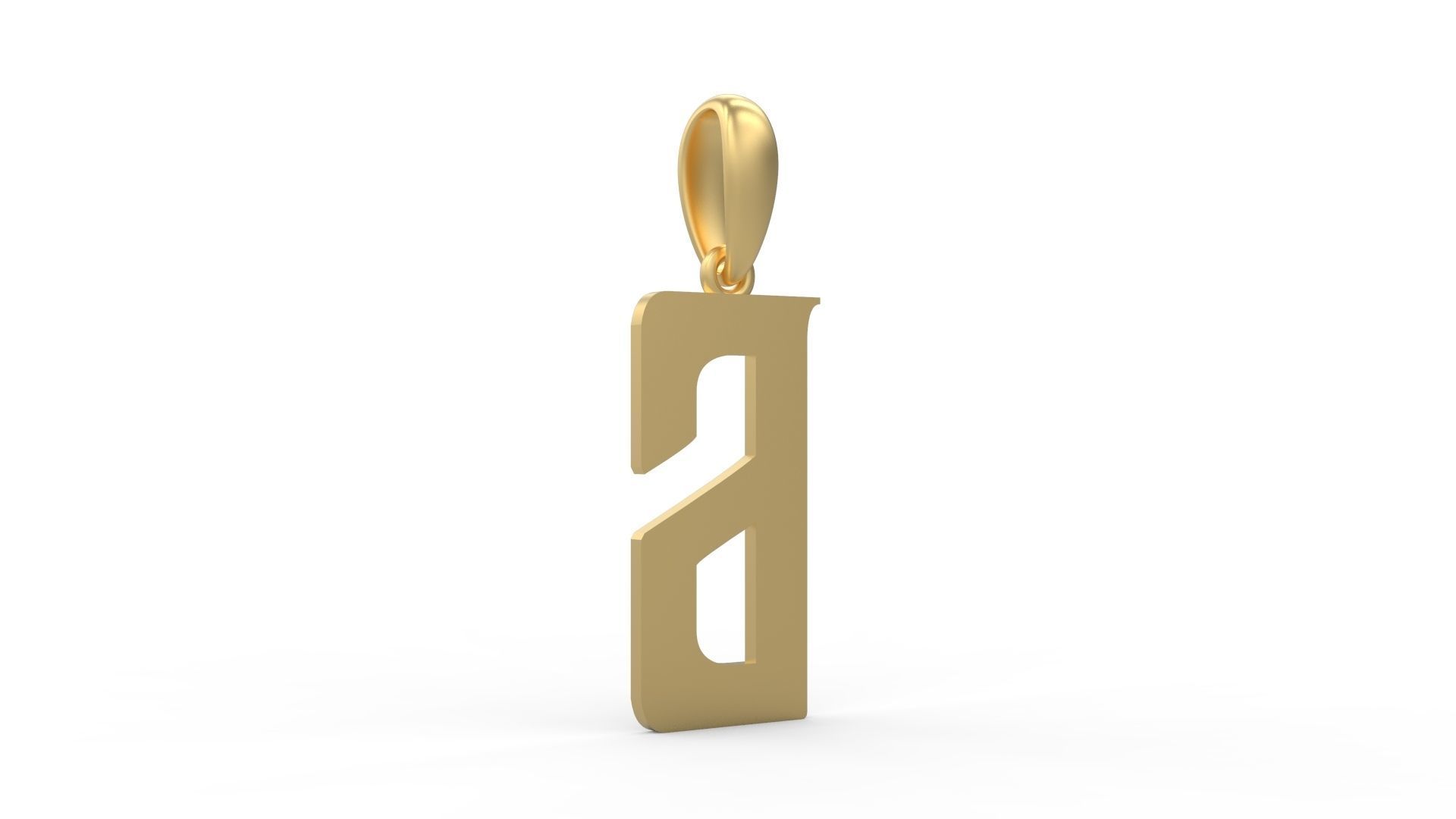 Initial Letters Pendant BASTERU G 3D print model_3