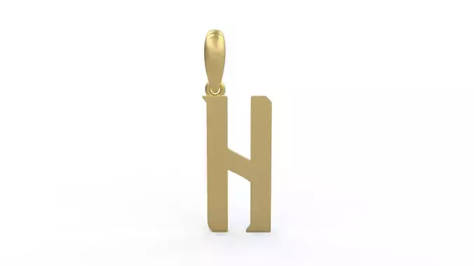 Initial Letters Pendant BASTERU H 3D print model