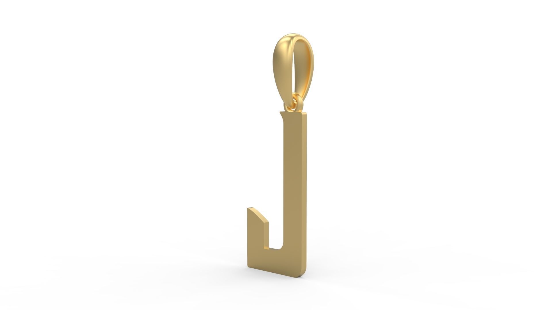 Initial Letters Pendant BASTERU J 3D print model_1