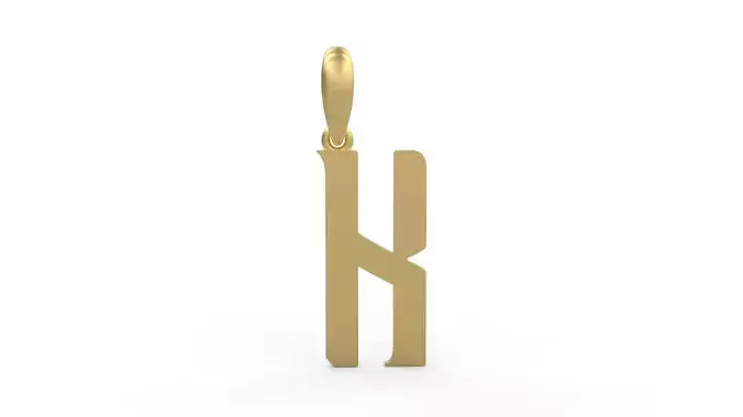 Initial Letters Pendant BASTERU K 3D print model