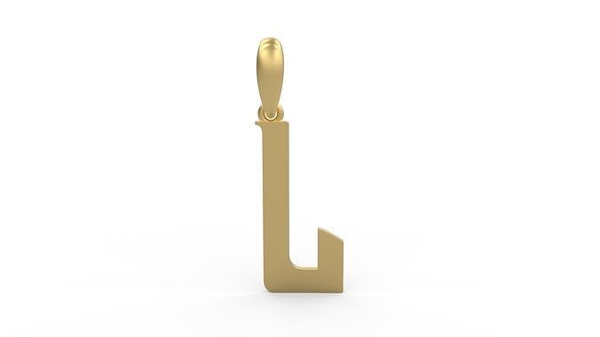 Initial Letters Pendant BASTERU L 3D print model