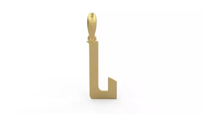Initial Letters Pendant BASTERU L 3D print model