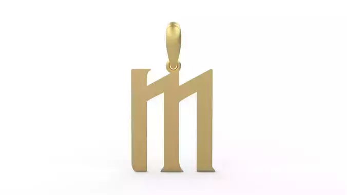 Initial Letters Pendant BASTERU M 3D print model