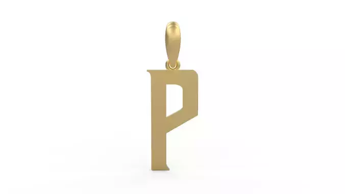 Initial Letters Pendant BASTERU P 3D print model