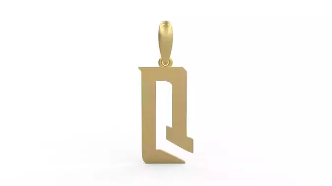 Initial Letters Pendant BASTERU Q 3D print model