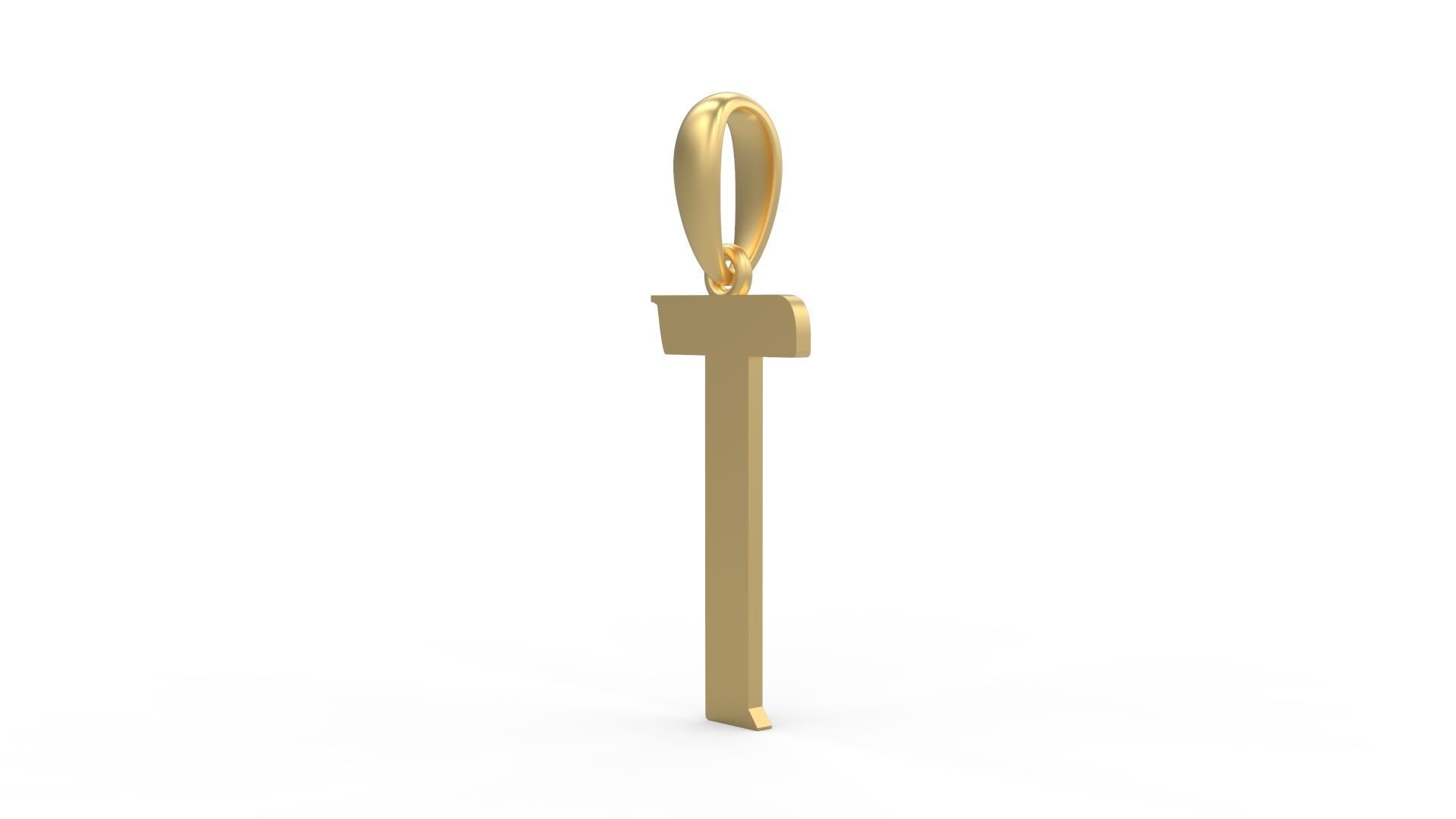 Initial Letters Pendant BASTERU T 3D print model_1