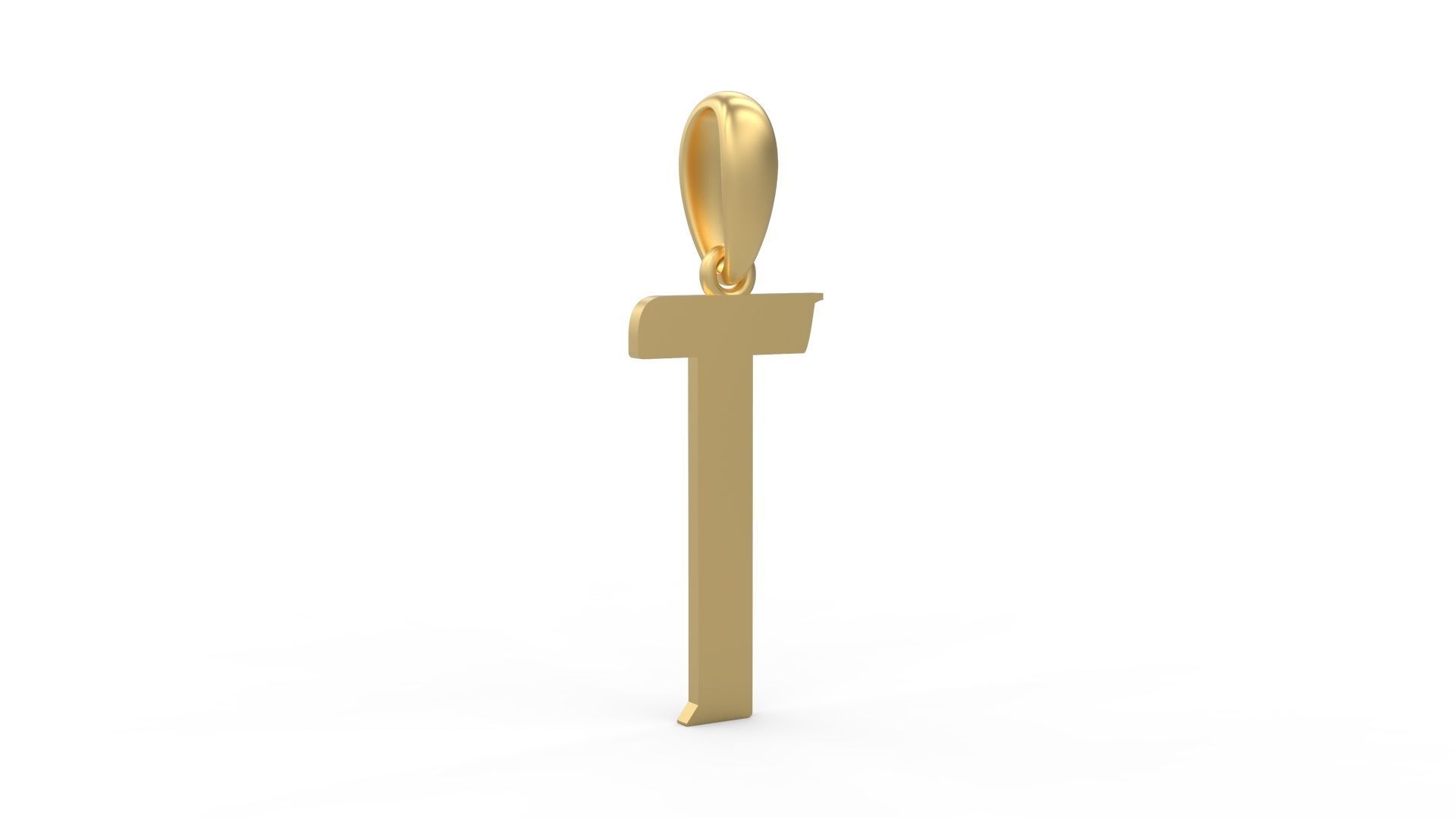 Initial Letters Pendant BASTERU T 3D print model_3