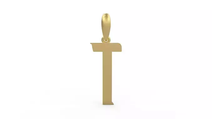 Initial Letters Pendant BASTERU T 3D print model
