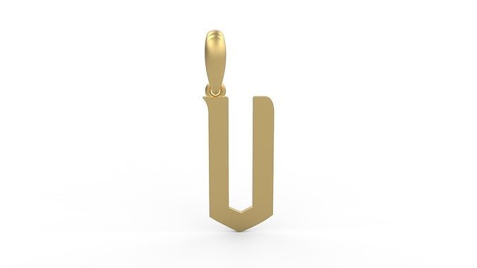 Initial Letters Pendant BASTERU V 3D print model