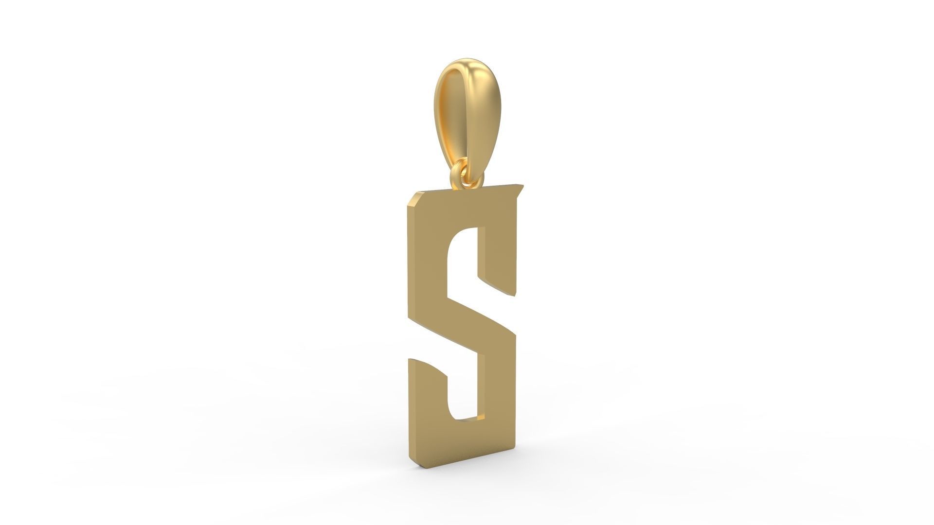 Initial Letters Pendant BASTERU Z 3D print model_3