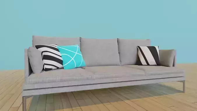 Zanotta William Couch and Chair Free 3D model