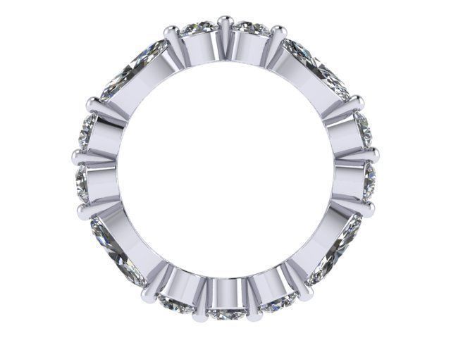 Marquise and Round Diamonds Band  3D print model_3