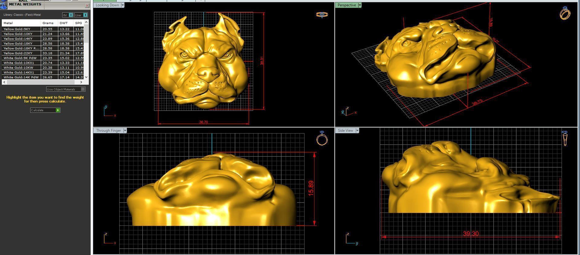 Pitbull head 3D print model_2