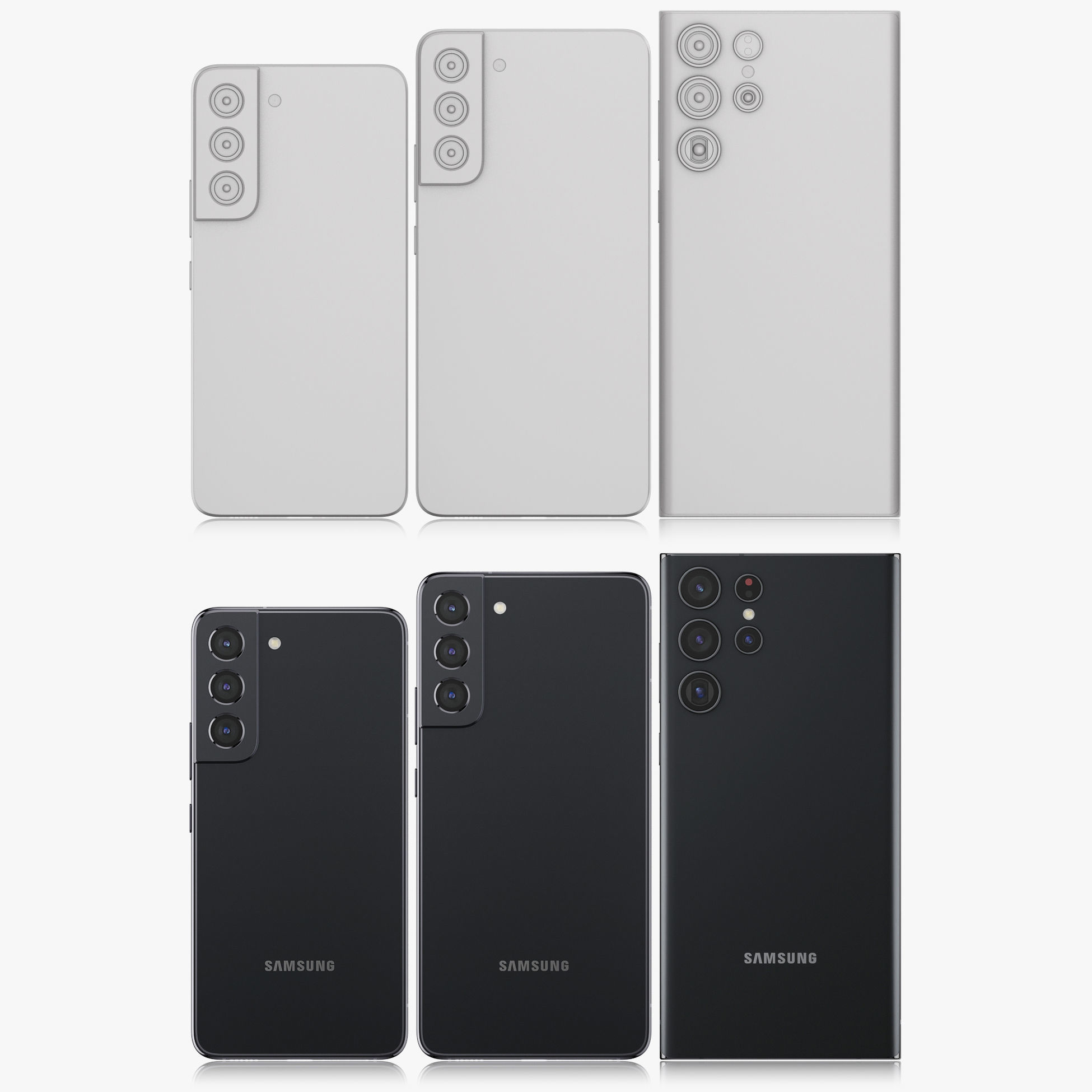 STL 3D Print Samsung Galaxy S22 and S22 Plus and S22 Ultra 3D model_1